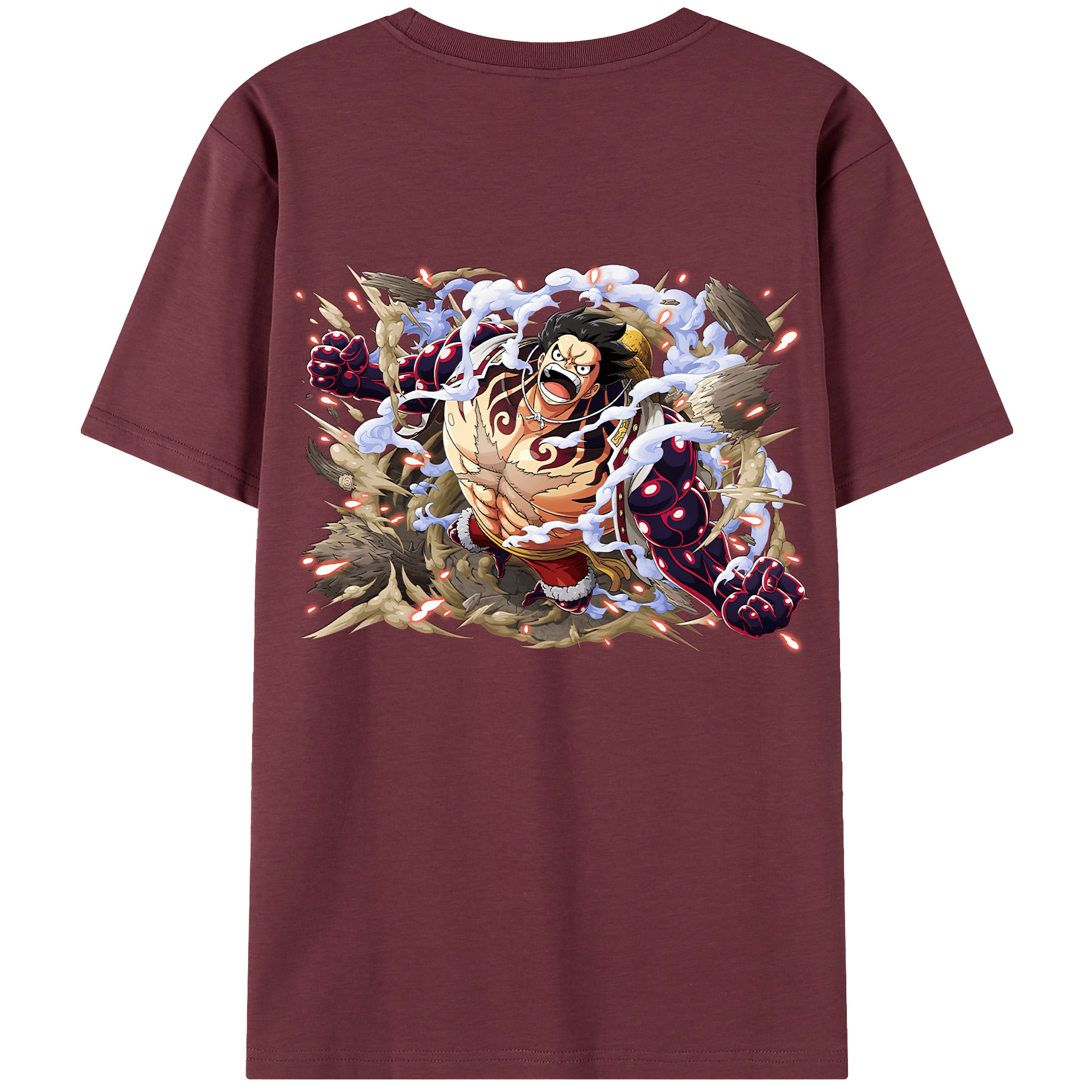 ワンピース モンキー・D・ルフィ ONE PIECE Monkey D. Luffy 綿100％半袖Tシャツ（背面プリント）